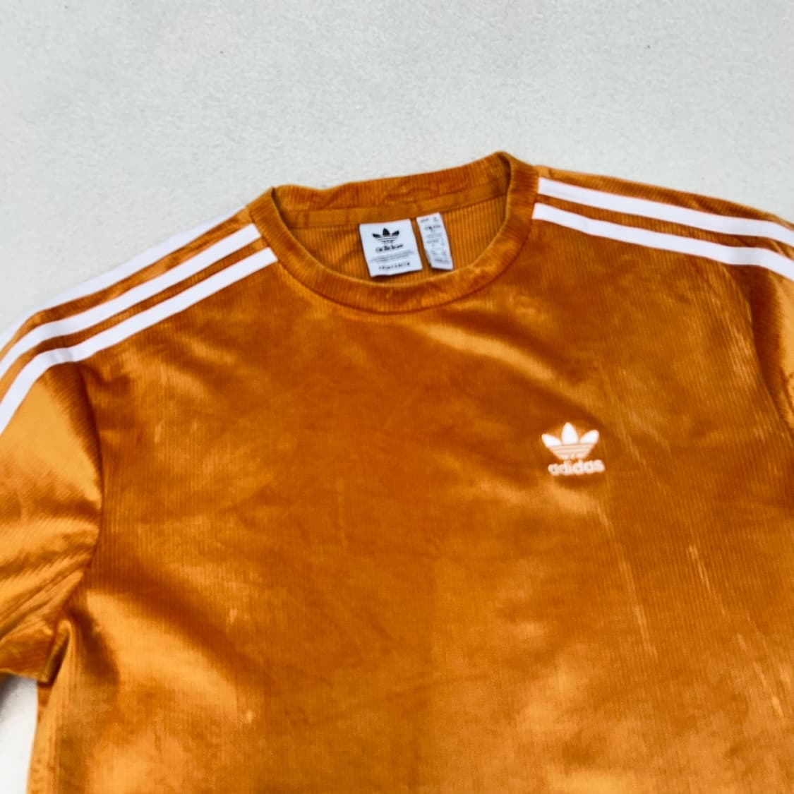 Adidas firebird orange velvet T-shirts 상품이미지5