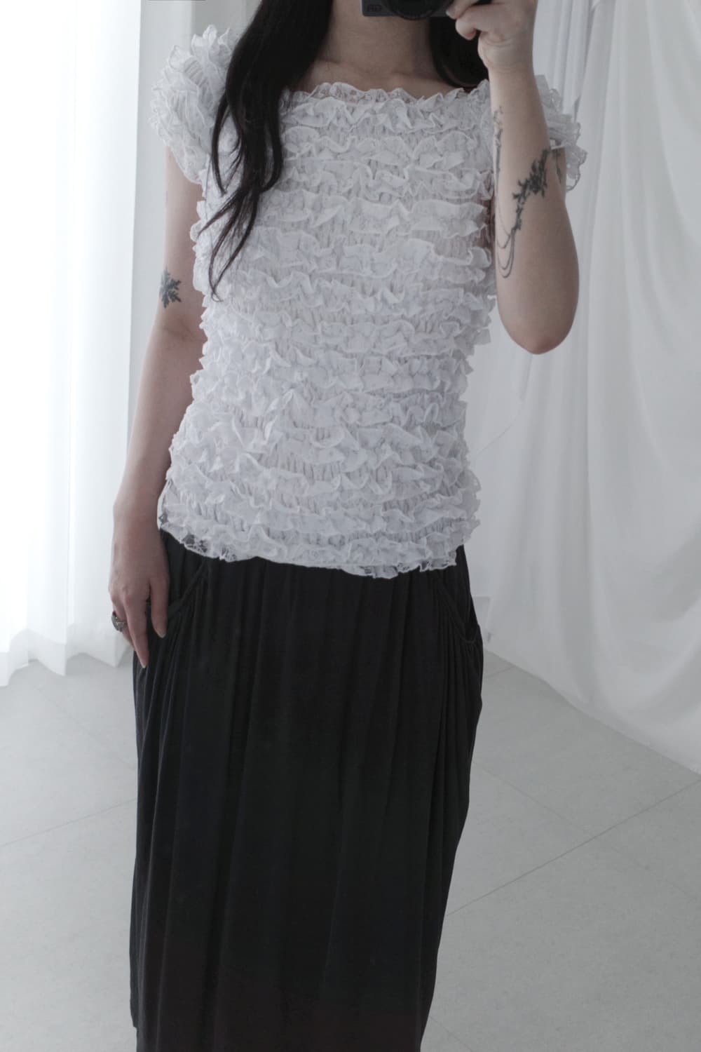 cecil mcbee) frill half T 상품이미지6