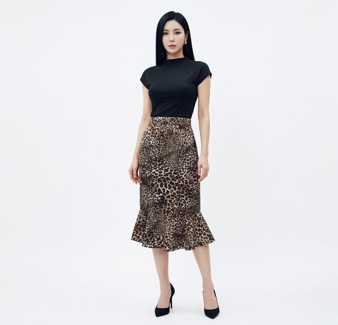미엘로 호피머메이드 스커트 상품이미지1