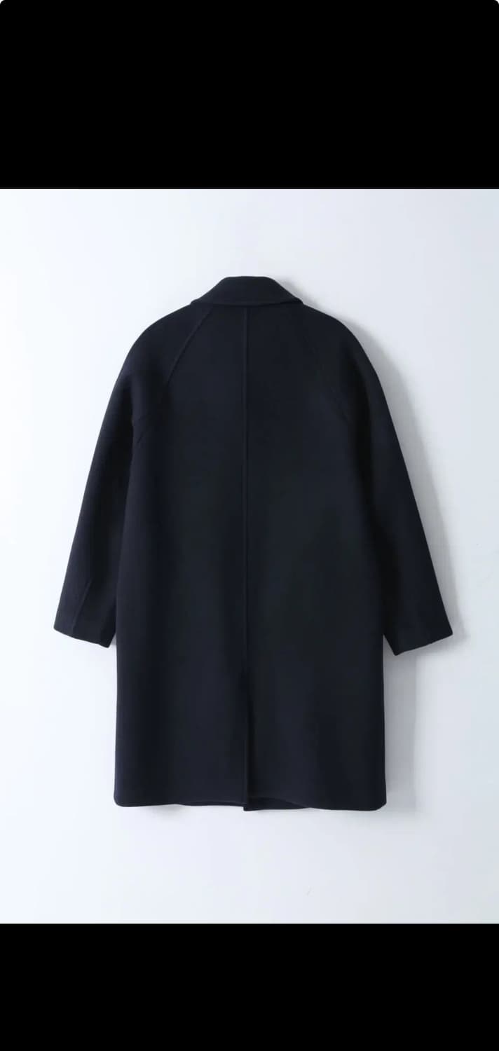 우드비 울 모사 레더 트림 코트 네이비 1사이즈 (95-100) 상품이미지2