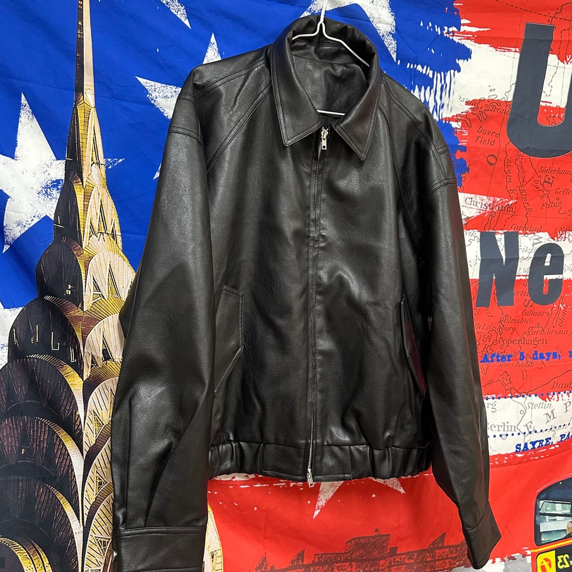 s급 빈티지 레더 가죽 투웨이 오버핏자켓 105 상품이미지3