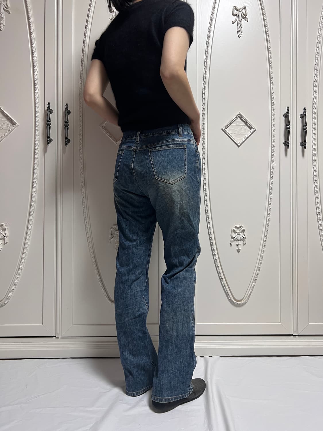 자수 워싱 데님 팬츠 상품이미지2