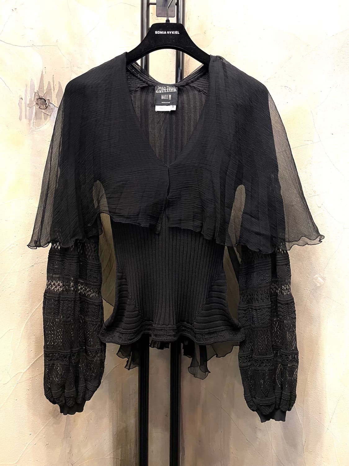 장폴고티에 블랙 시스루 블라우스 55~55반 상품이미지5