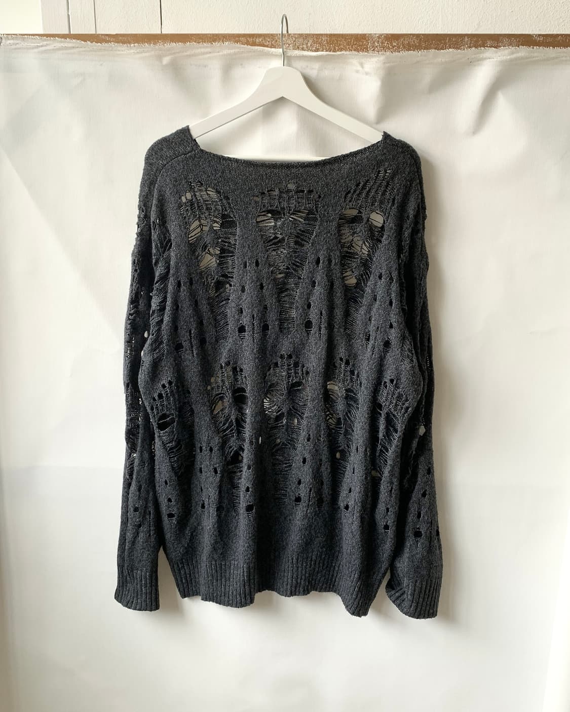 [MANFINITY] distressed oversized knit sw 상품이미지5