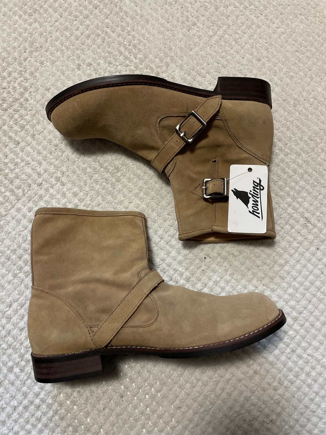 HOWLING 하울링 웨스턴 무드 스웨이드 마스터 엔지니어드 부츠 베이지 상품이미지3