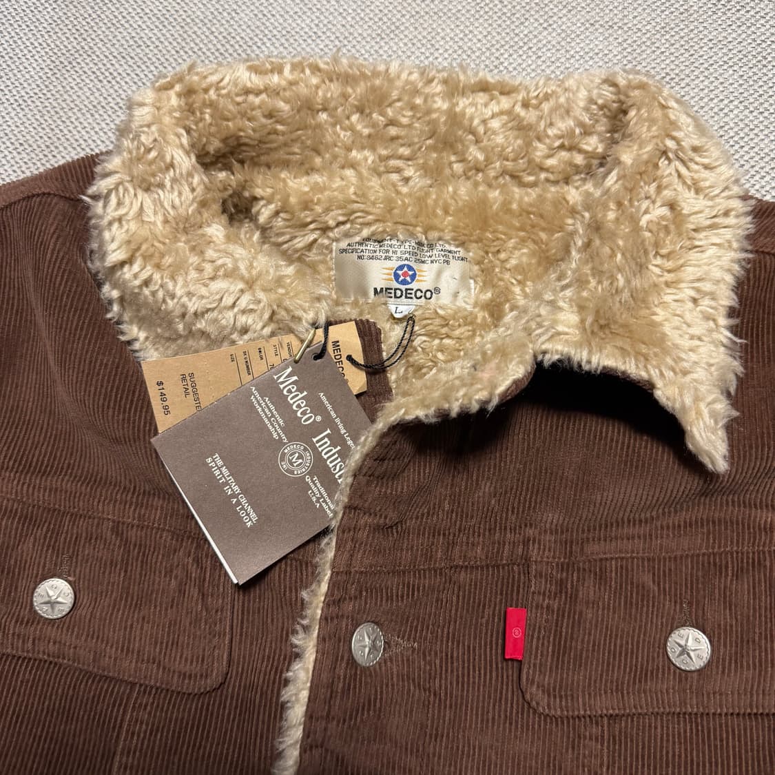 MEDECO(메데코) 코듀로이 털자켓 브라운 상품이미지2