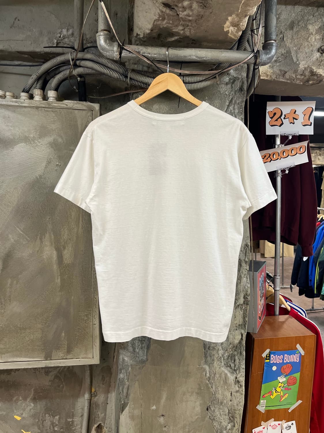 꼼데가르송 레드 하트 와펜 반팔티 화이트 L #csz3478 상품이미지2