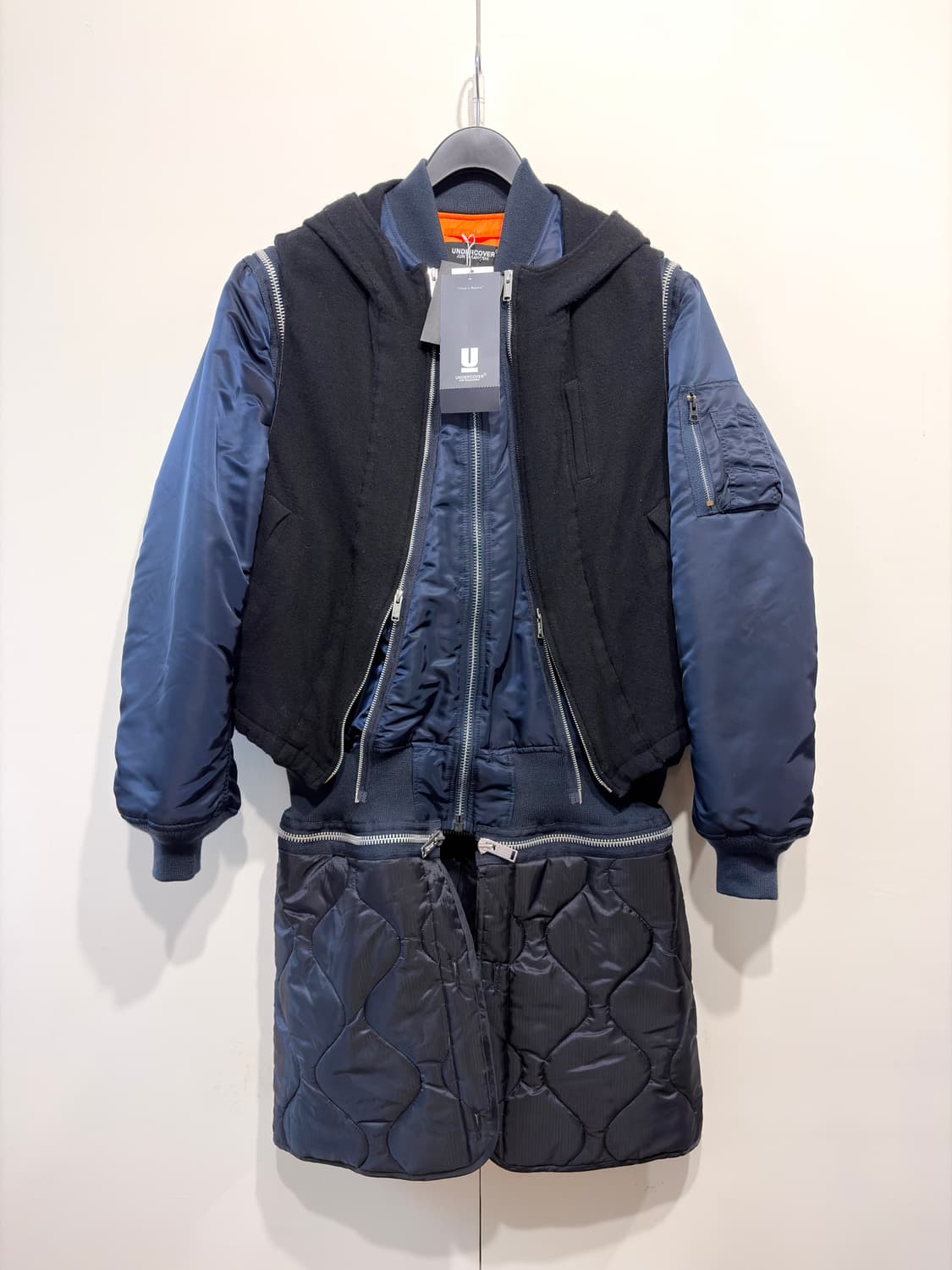 언더커버 x 알파인더스트리 도킹 울 슈링크 MA-1 자켓 상품이미지1