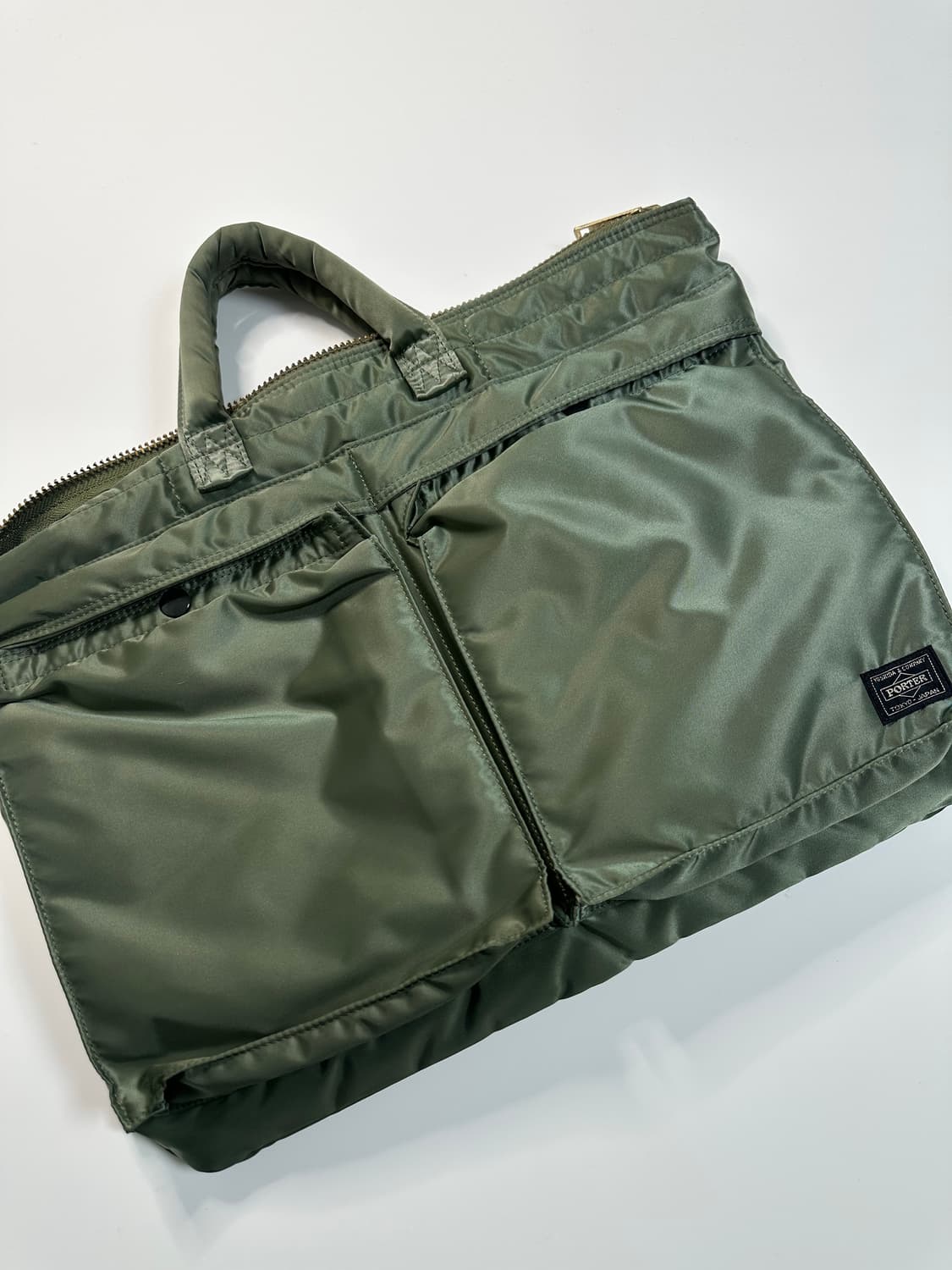 요시다포터 브리프케이스 세이지그린 상품이미지1