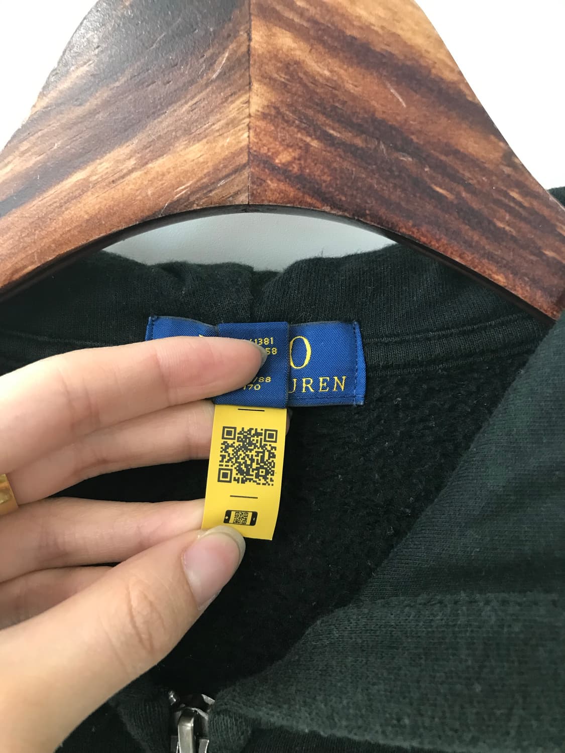 폴로 랄프로렌 자수로고 블랙 후드집업 상품이미지6