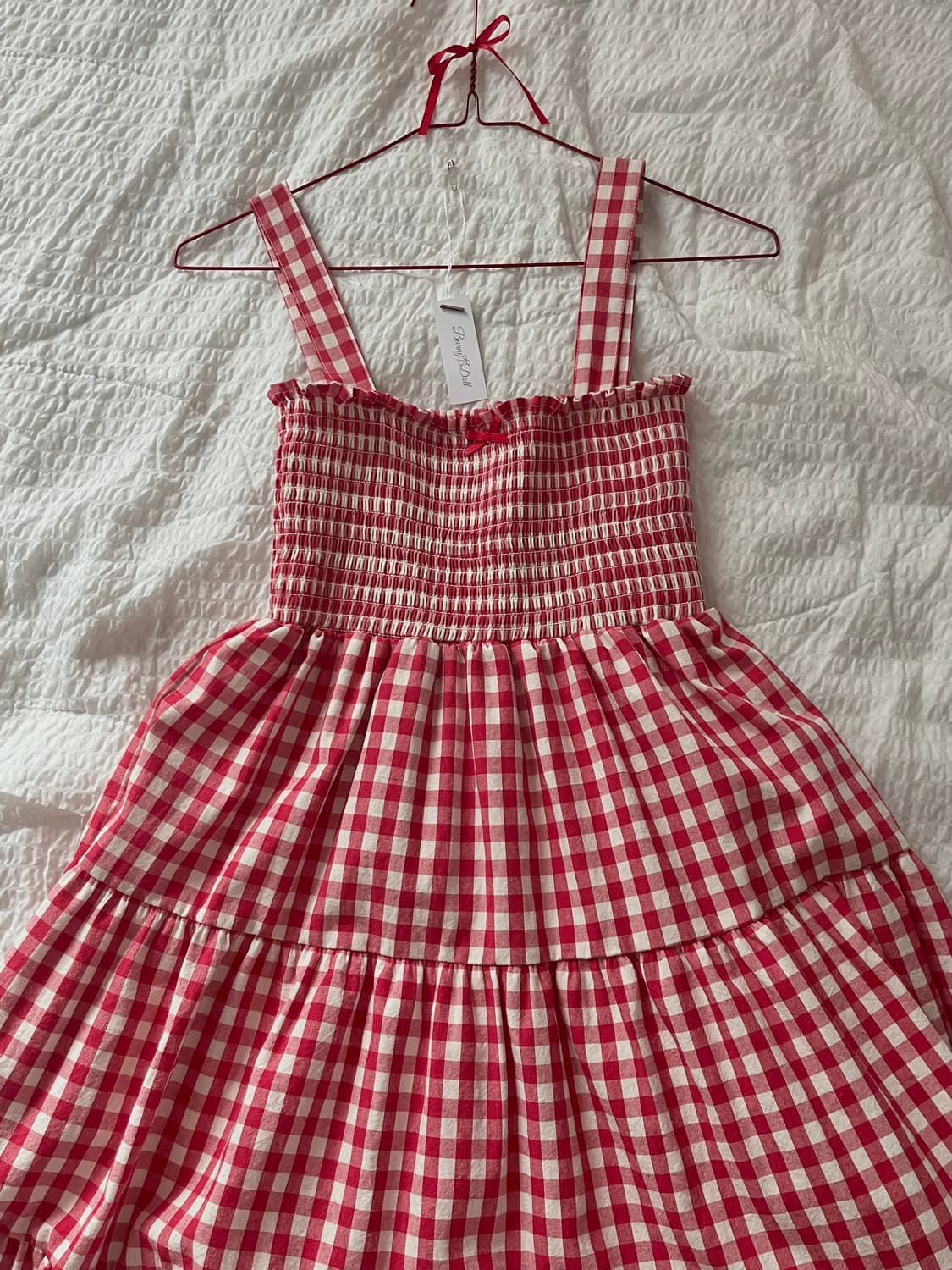 버니앤돌 Ribbon lovely dress (red) 상품이미지3