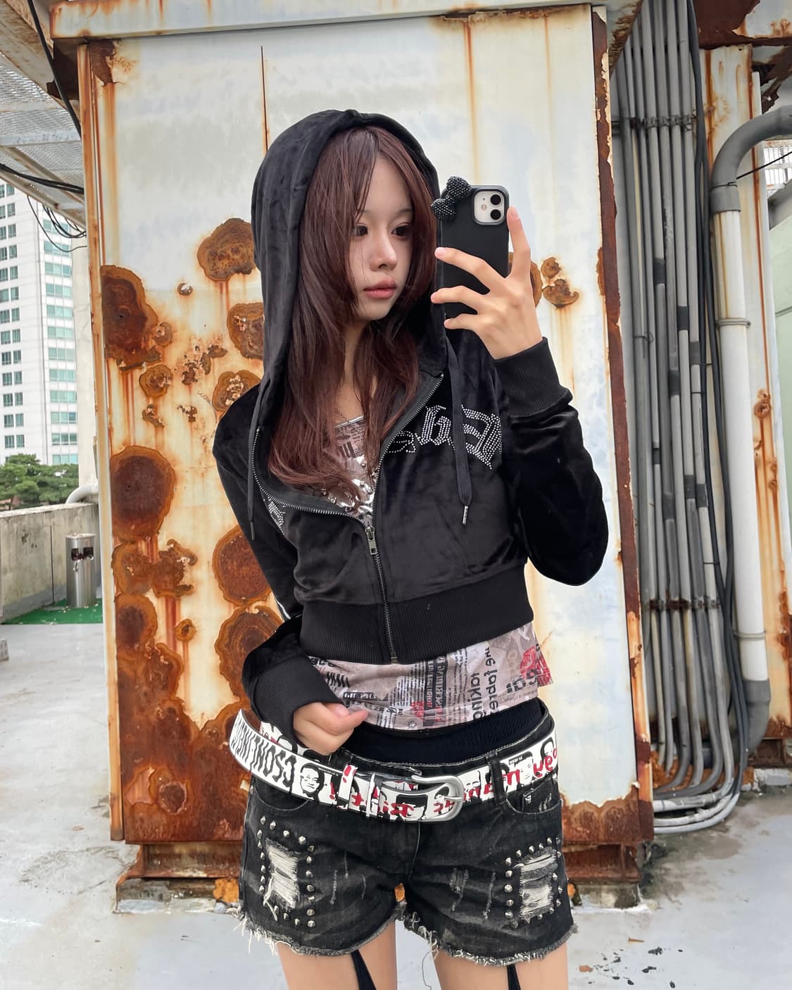 🎸Ed Hardy 블랙 프린팅 후디🎸 상품이미지1