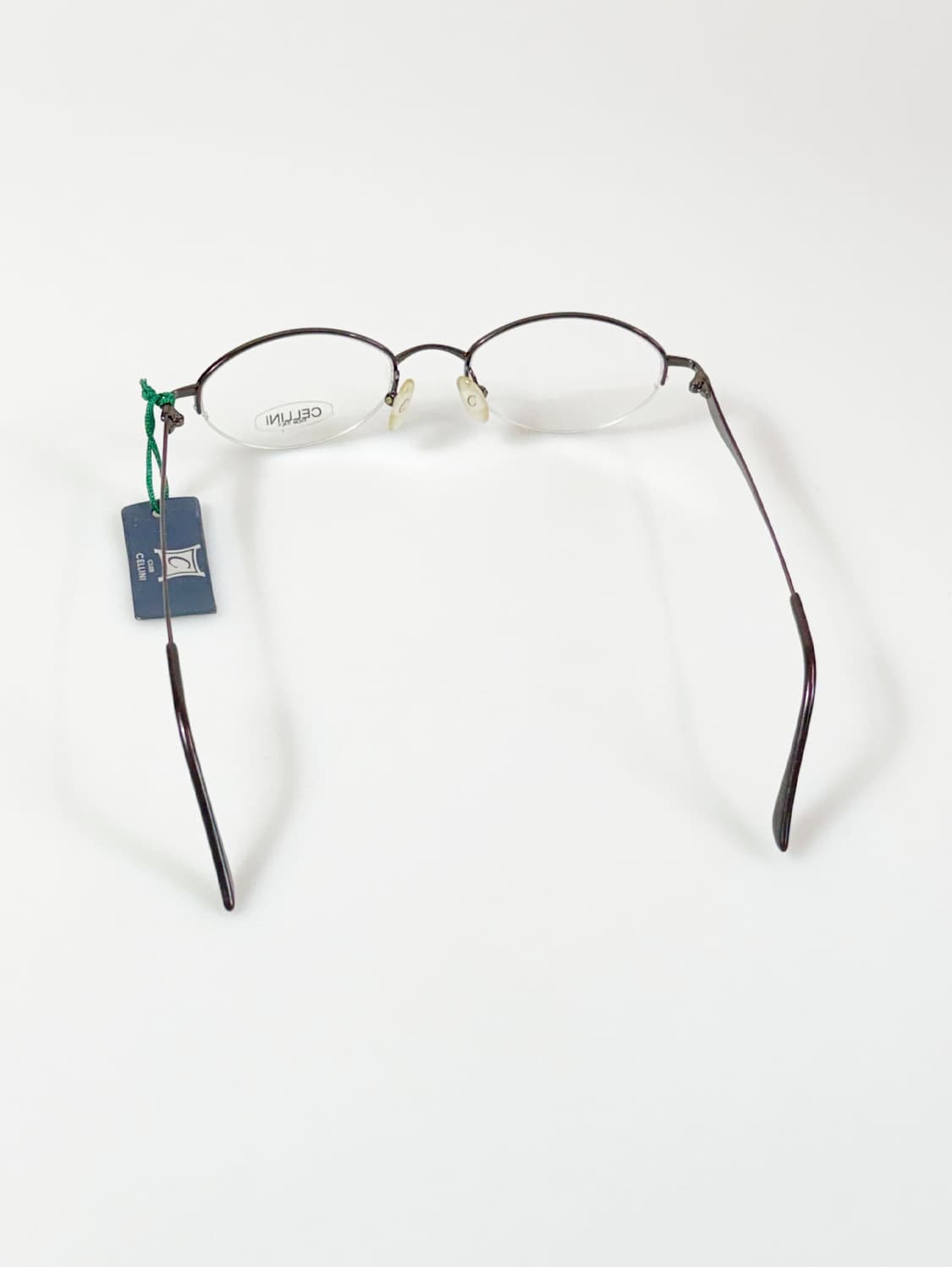 CELLINI ITALY 오벌 반무테 메탈 프레임 빈티지 안경 상품이미지5