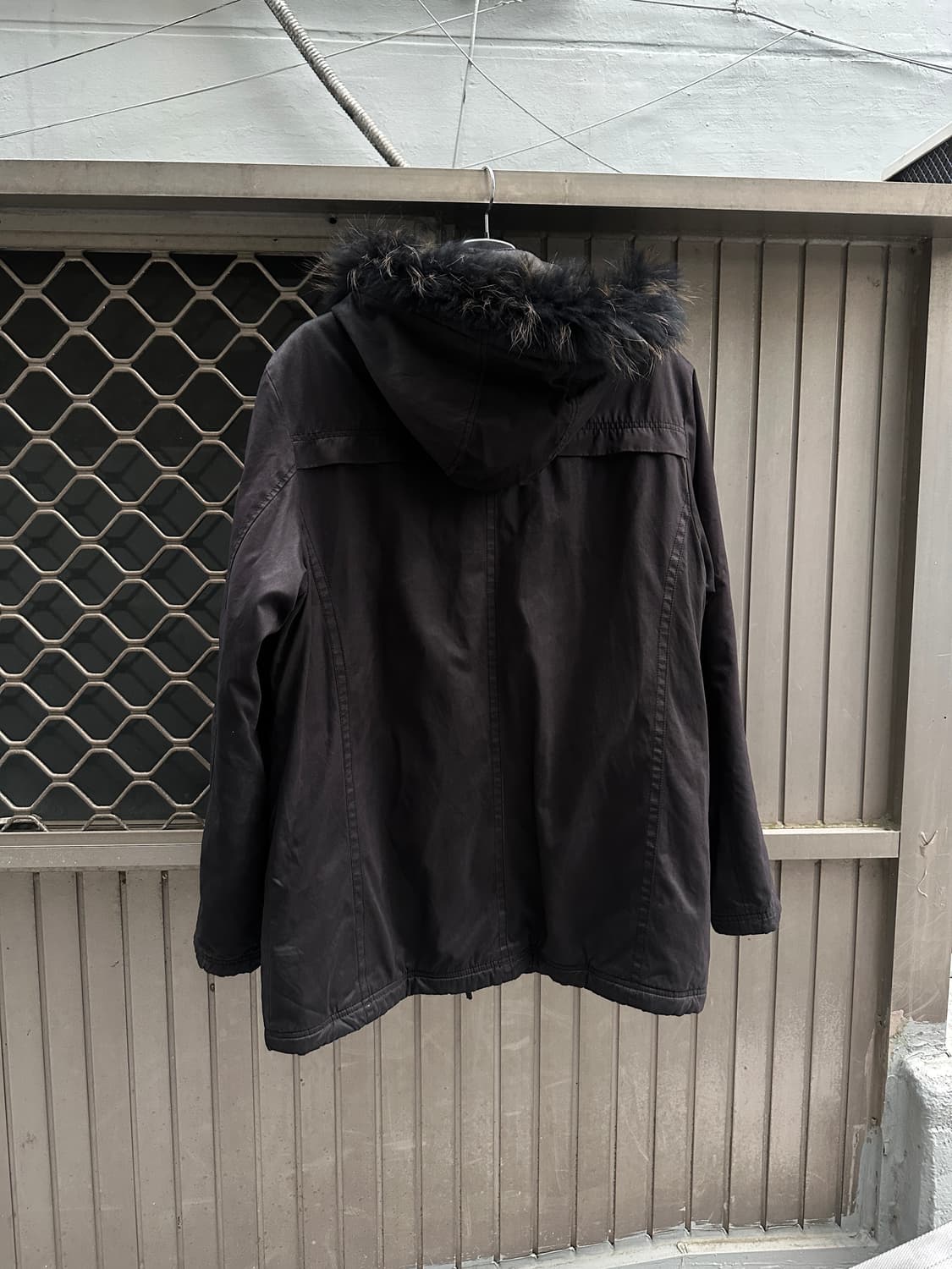 Vintage multi pocket fur hood jacket 상품이미지5