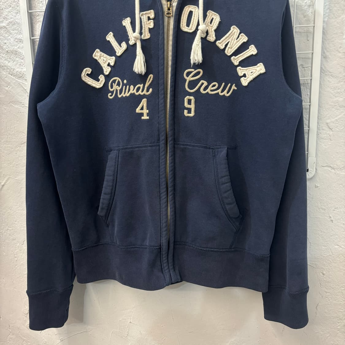 후아유 y2k 네이비 후드집업 L 상품이미지4