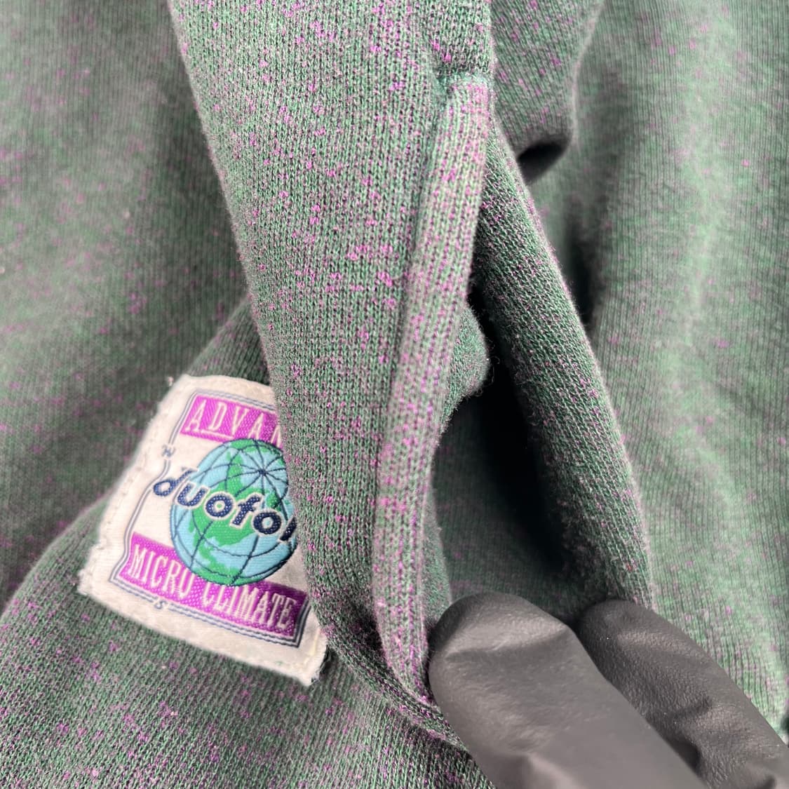 빈티지 듀오폴드 그린 퍼플 후드 상품이미지4