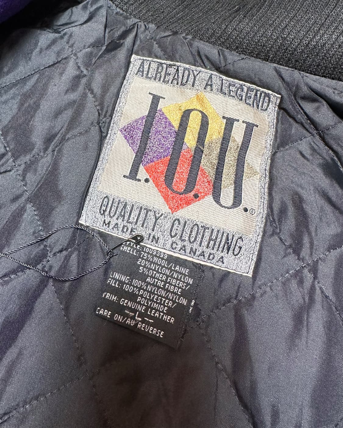 90s I.O.U Collection 리얼 레더 울 바시티 자켓 상품이미지10