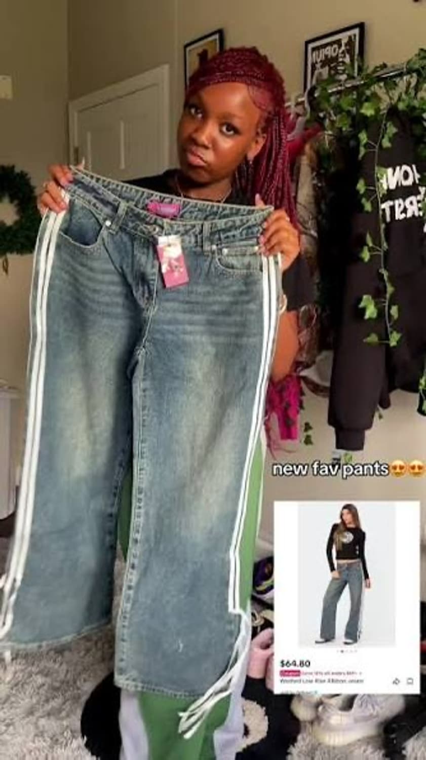 edikted 에딕티드 로우라이즈 리본 진  상품이미지4