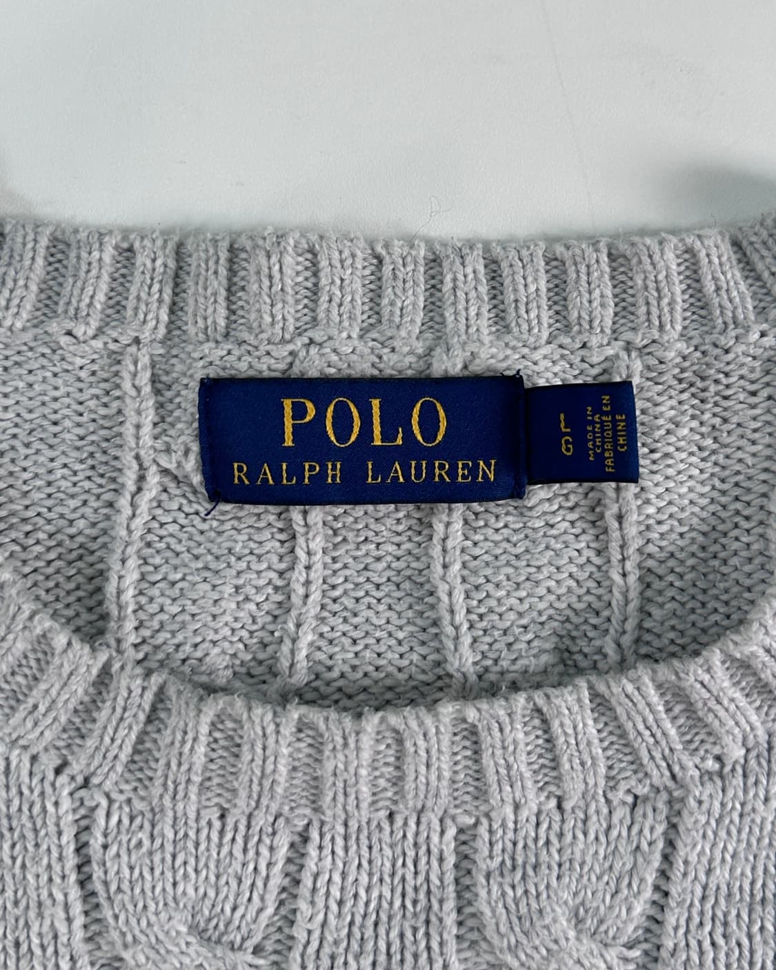 폴로 랄프로렌 라이트 그레이 케이블 니트 (va.111) 상품이미지5