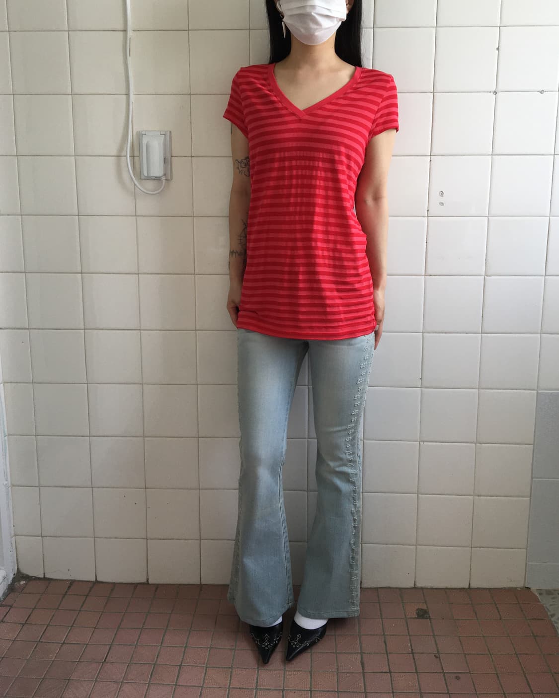 Stripe pattern t shirt 상품이미지1