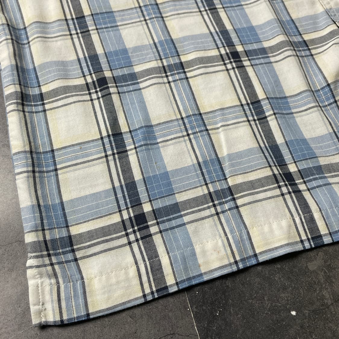 DICKIES 디키즈 빈티지 블루 체크 반팔 워크 셔츠 A00979 상품이미지6