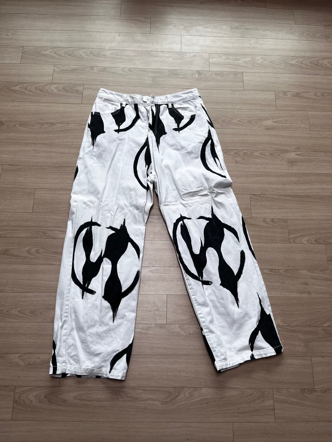 낫포너드 - Circle N Denim Pants - White L 상품이미지1