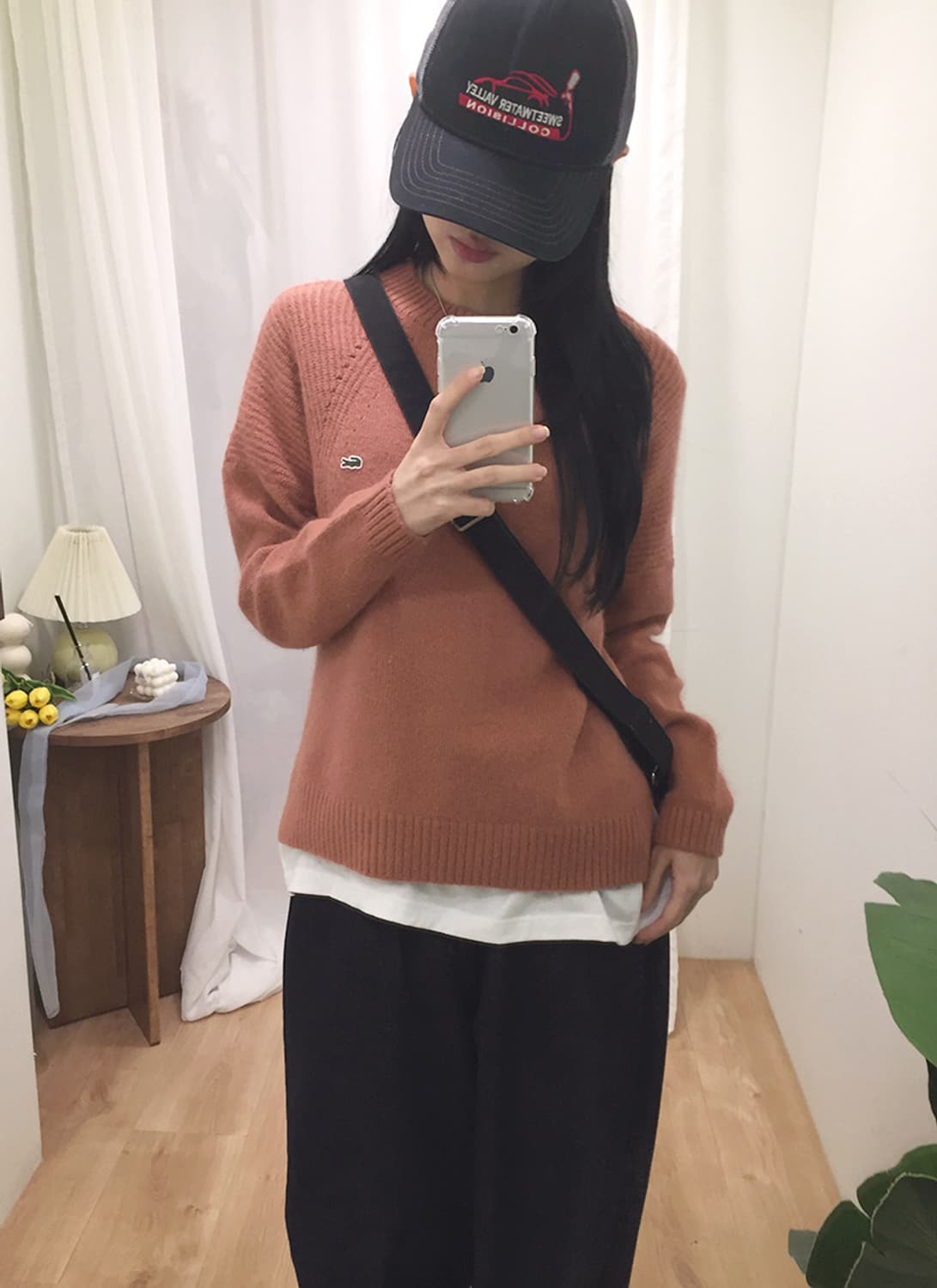 여성 라코스테 크루넥 니트 95 상품이미지1