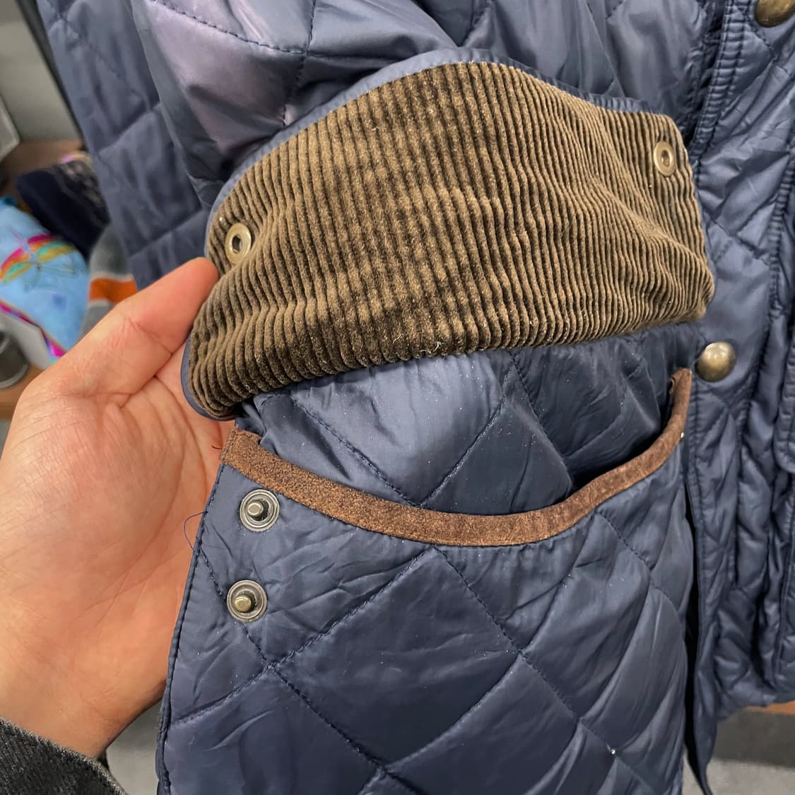 폴로 랄프로렌 버클 넥 스웨이드 패치 코듀로이 넥 퀼팅 헌팅 자켓 상품이미지6