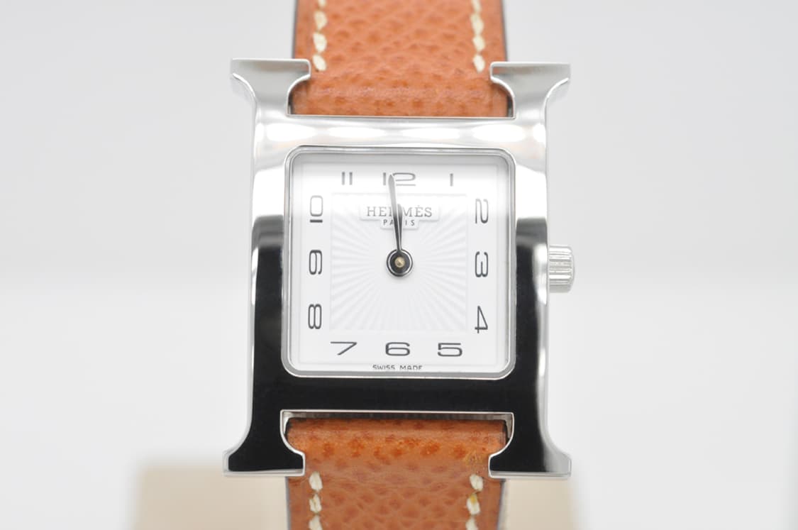 에르메스 H아워 은장 중고명품 손목시계 여성용 PM 사이즈 여성 가죽시계 상품이미지2