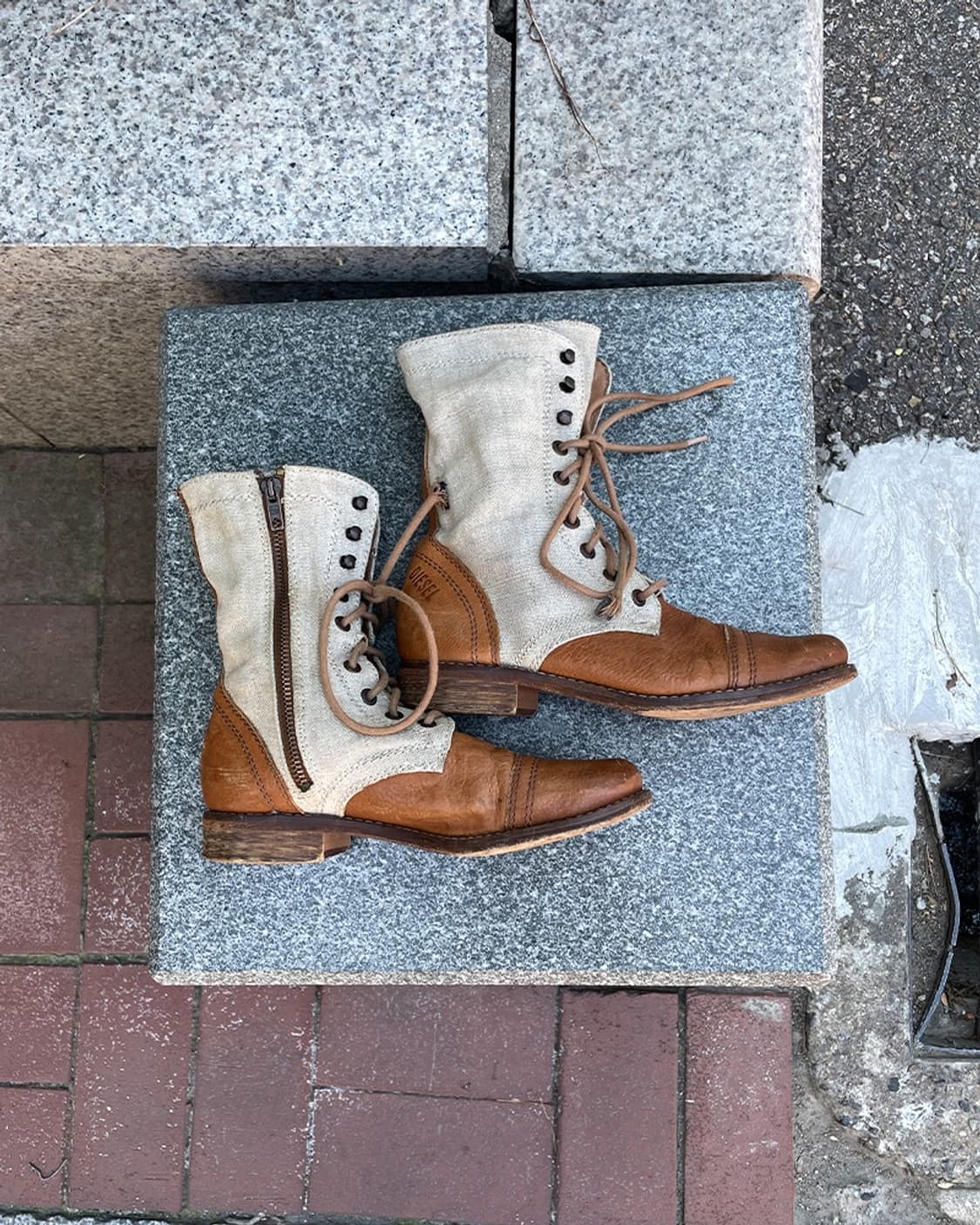 Diesel 레이스업 컴뱃 부츠 상품이미지1