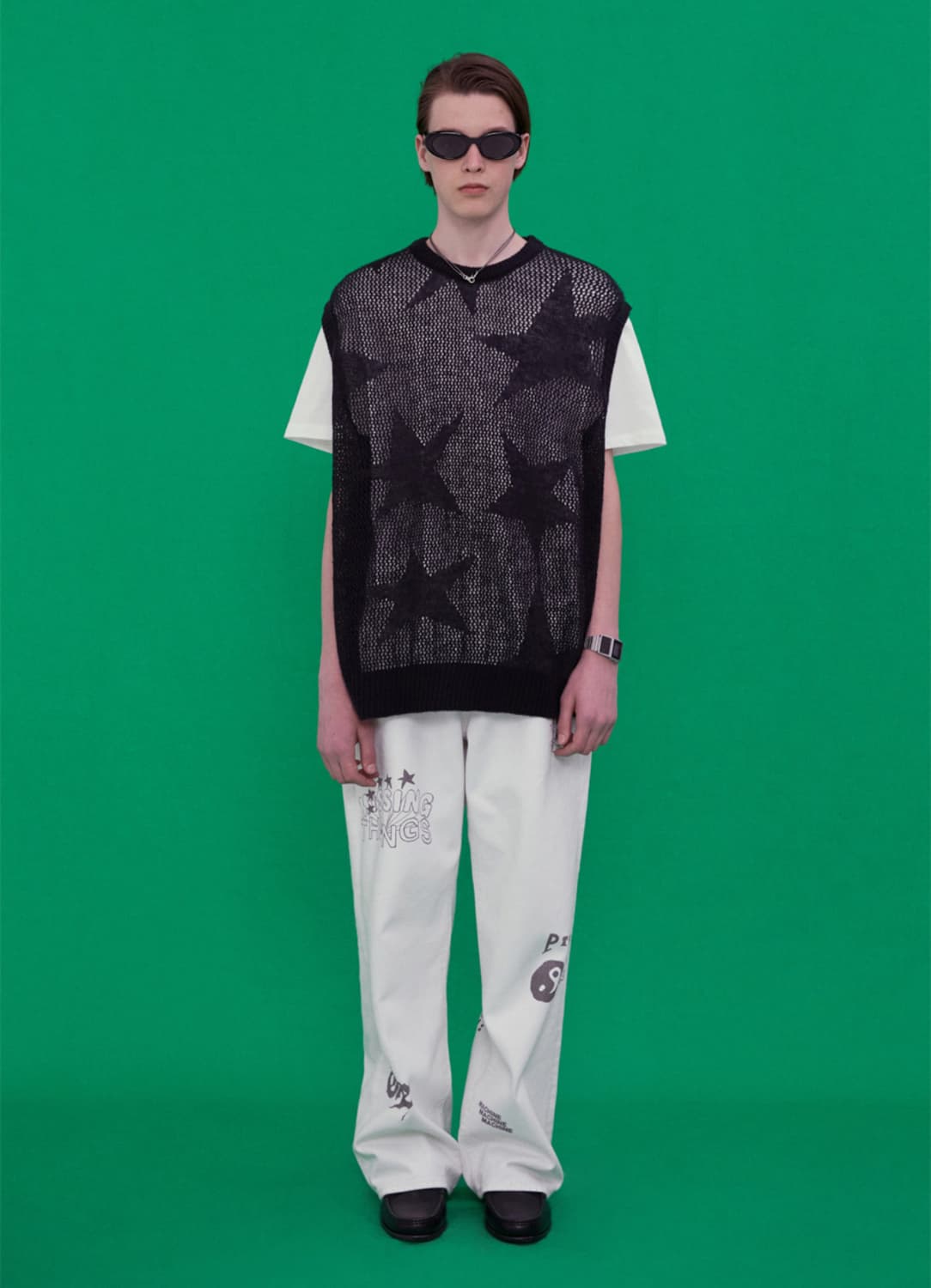 비바스튜디오 니트 베스트 블랙 XL 상품이미지2