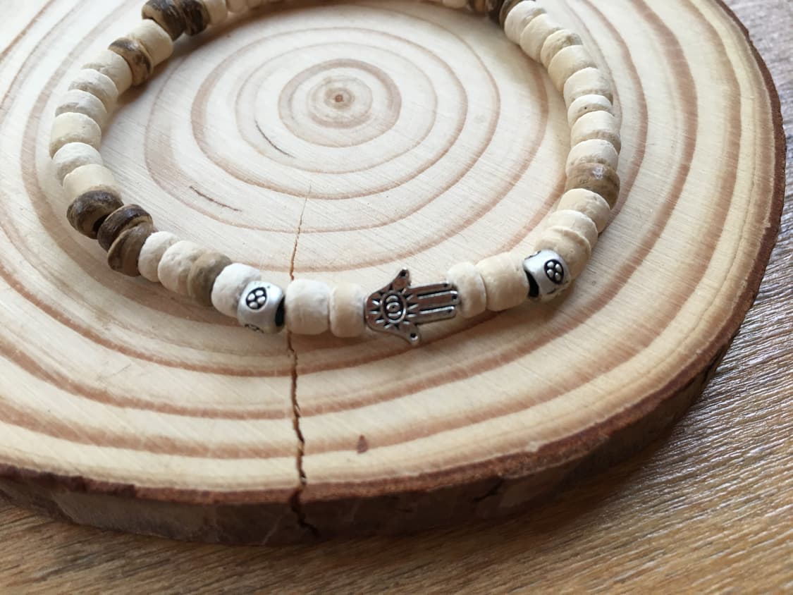 white wood bracelet 상품이미지3