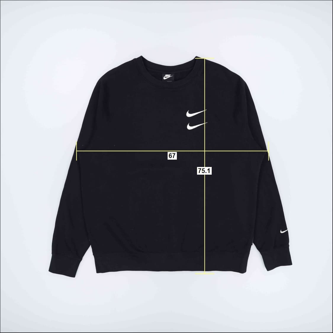 [XL] 나이키 더블스우시 피그먼트 긴팔 맨투맨 티셔츠 N7021 상품이미지6