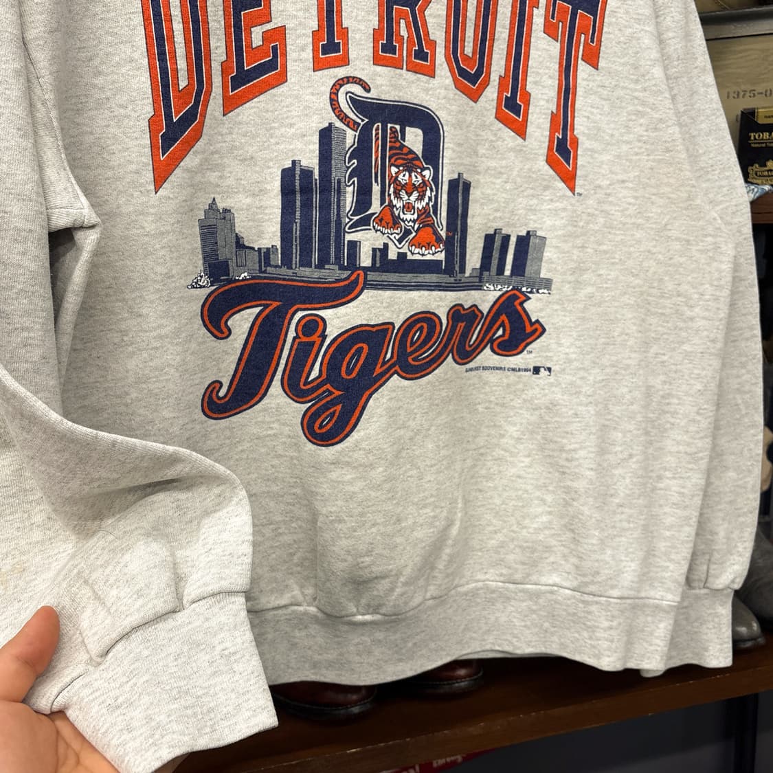 90s 델타 MLB 디트로이트 타이거즈 시티 그래픽 스웻셔츠 N1235 상품이미지4