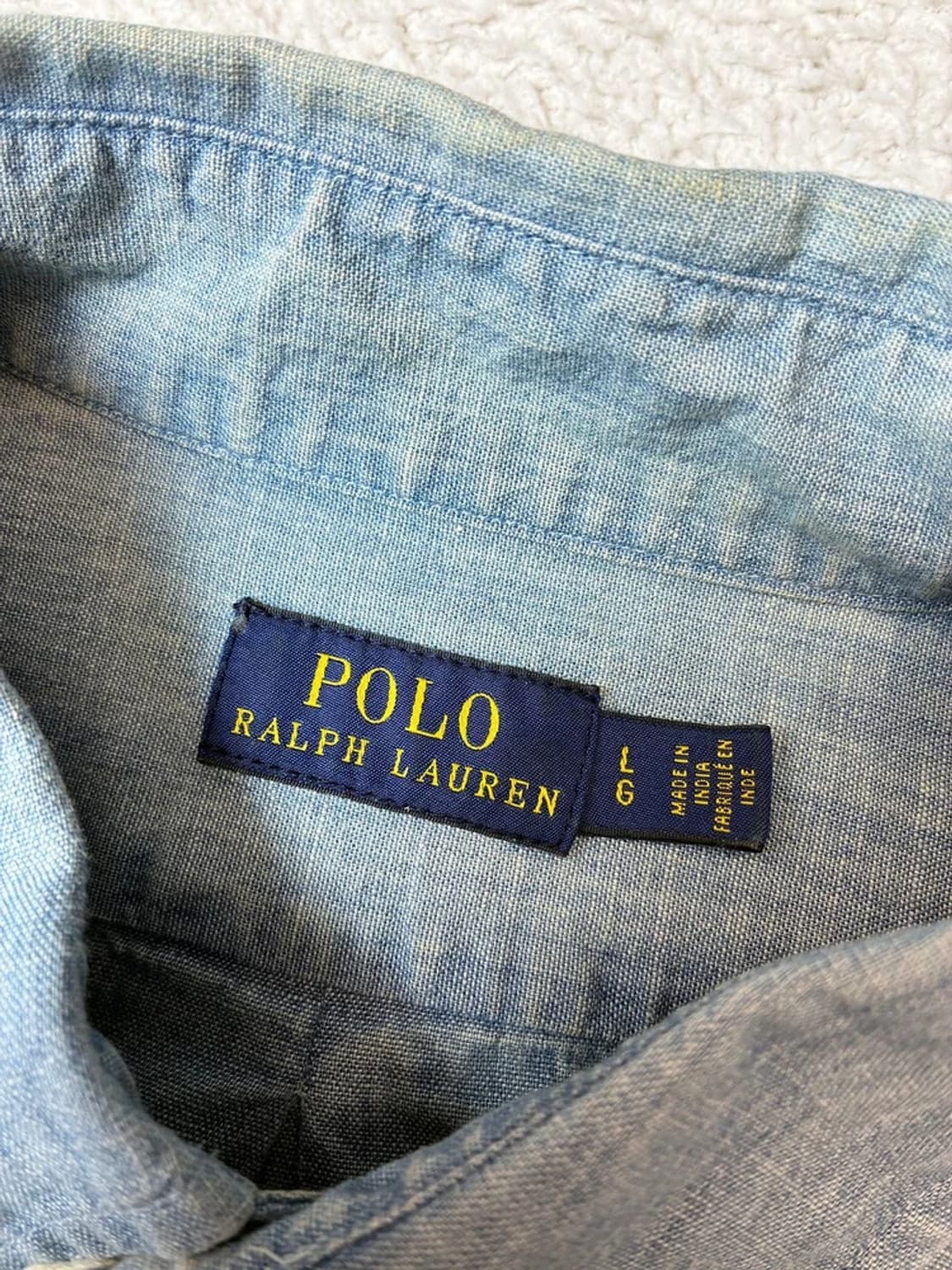 폴로 랄프로렌 샴브레 페이딩 데님 셔츠 PN8033 상품이미지7