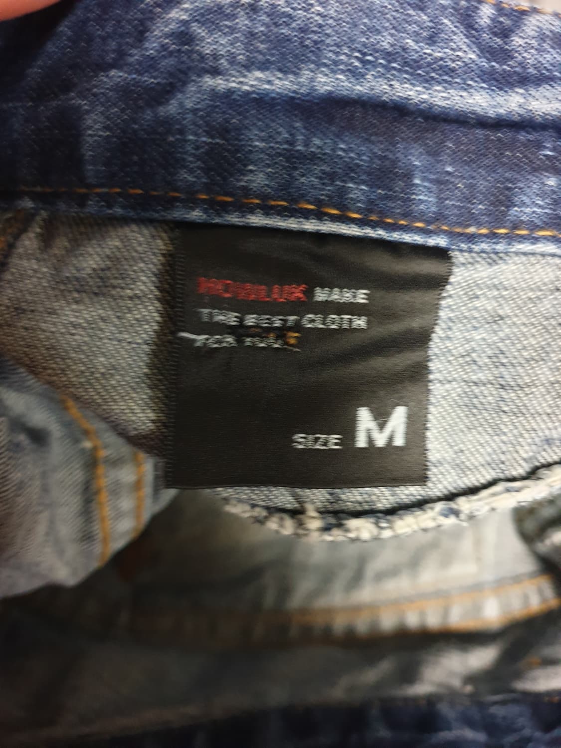 HOWLUK 로우라이즈 Y2K 슬림핏 투버튼 빈티지워싱 데님팬츠 (M) 상품이미지4