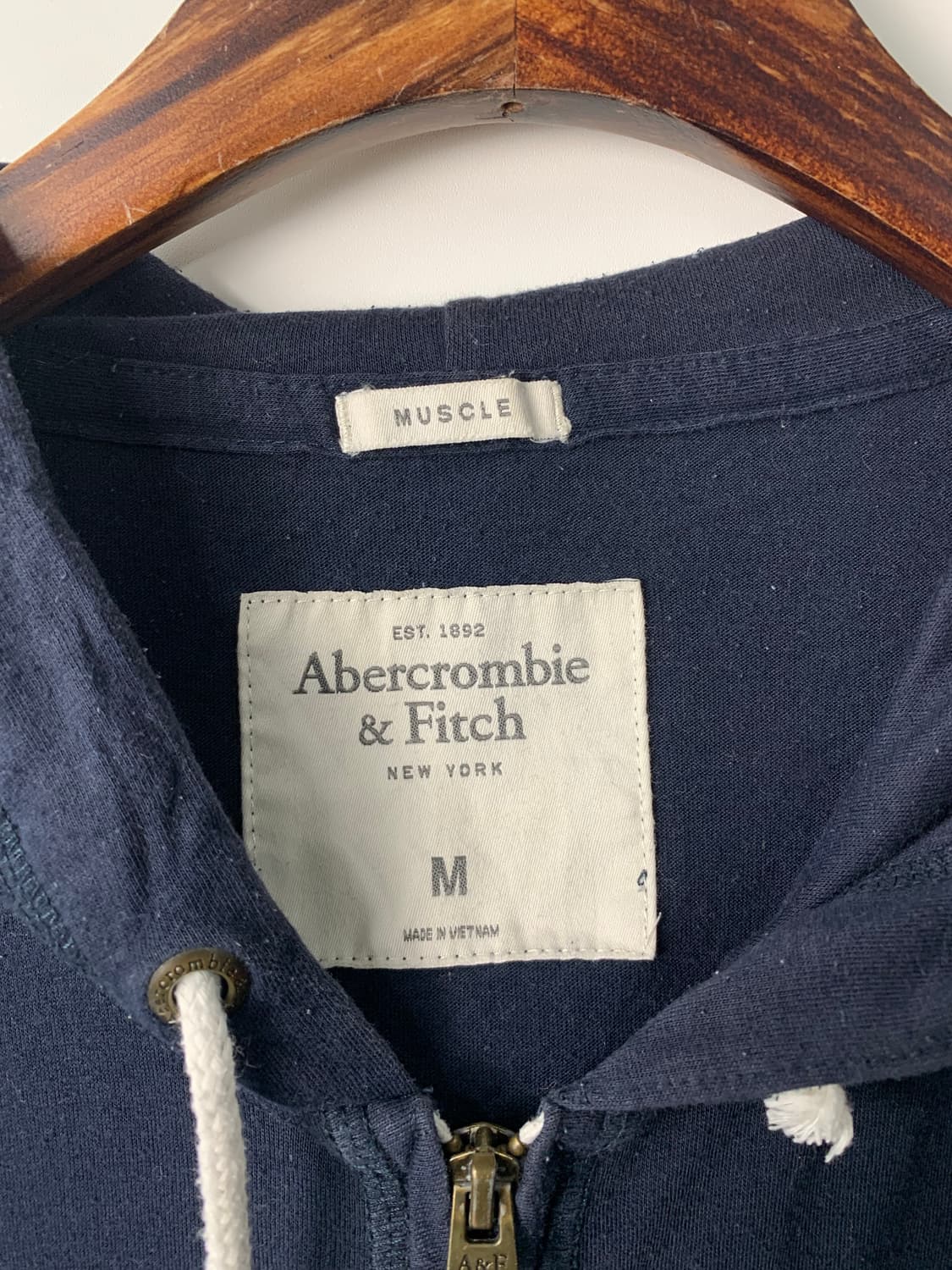 아베크롬비 산양로고 네이비 니트 후드집업 상품이미지6