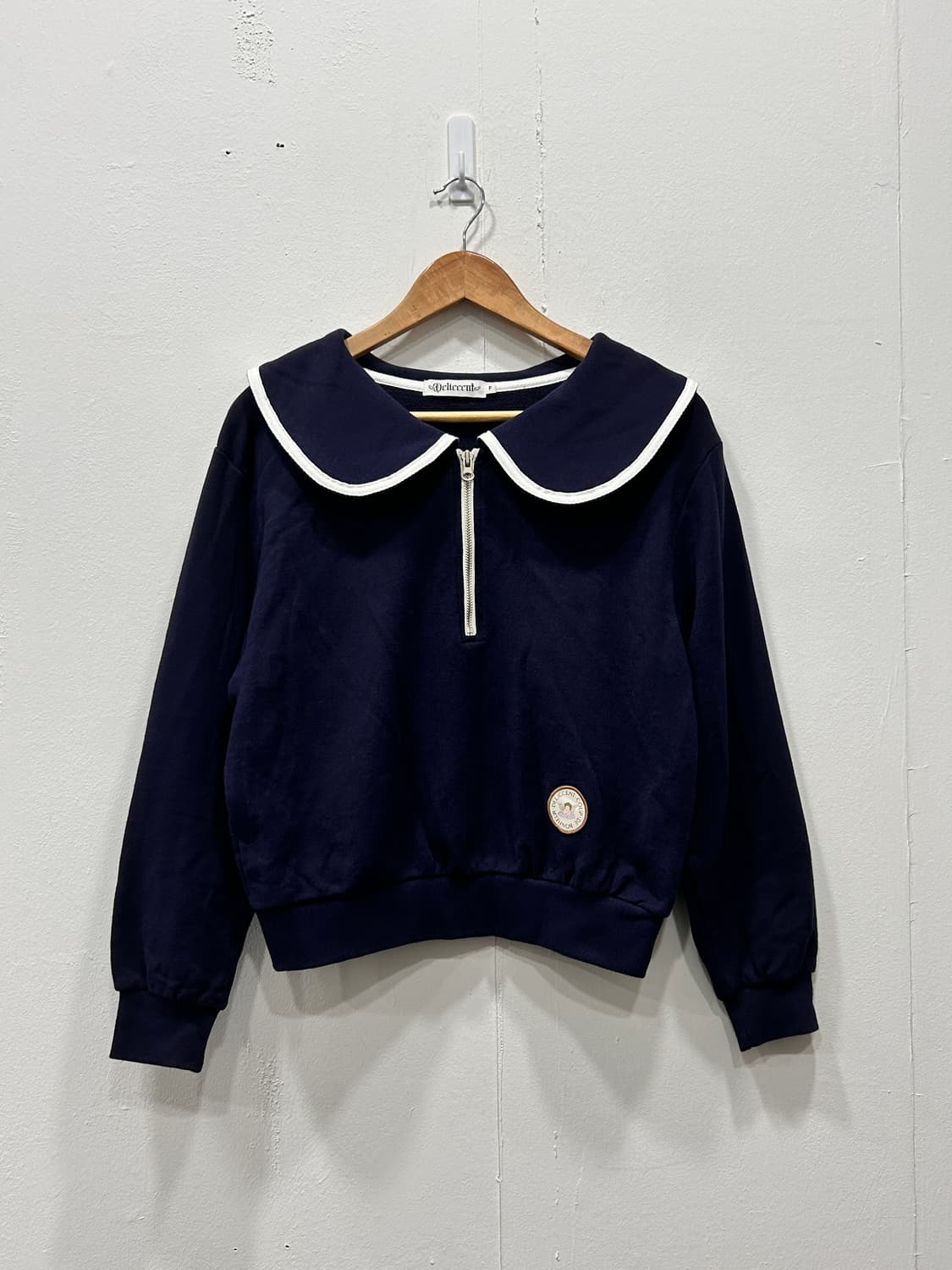 델리센트 세일러 카라 하프집업 맨투맨 F 상품이미지2