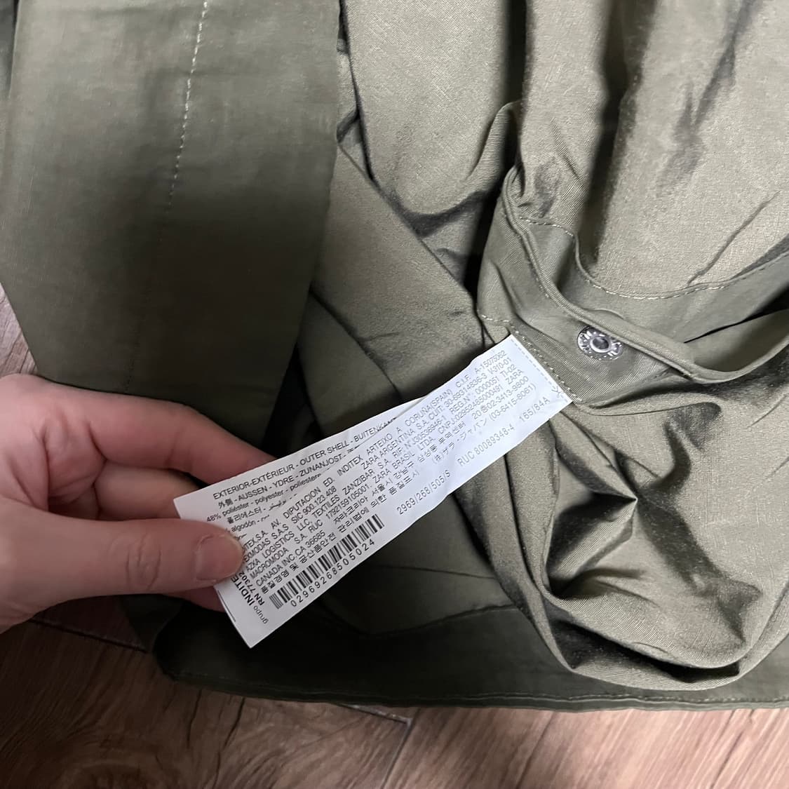 [Zara]자라 오버핏 카키 야상 상품이미지8