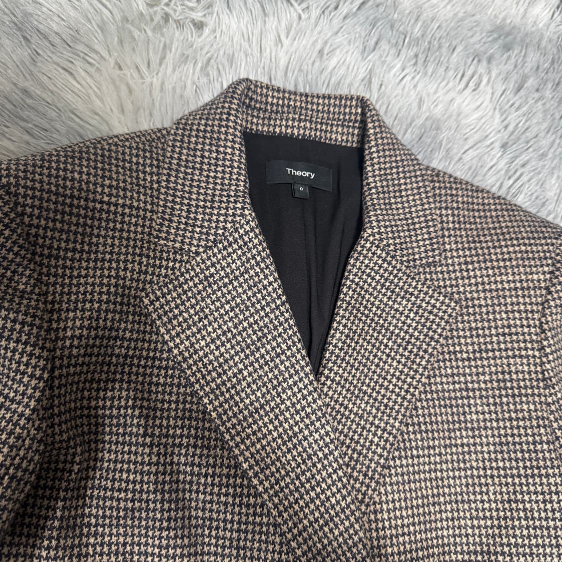 띠어리 울 체크자켓 여성 0사이즈 백화점택 상품이미지2