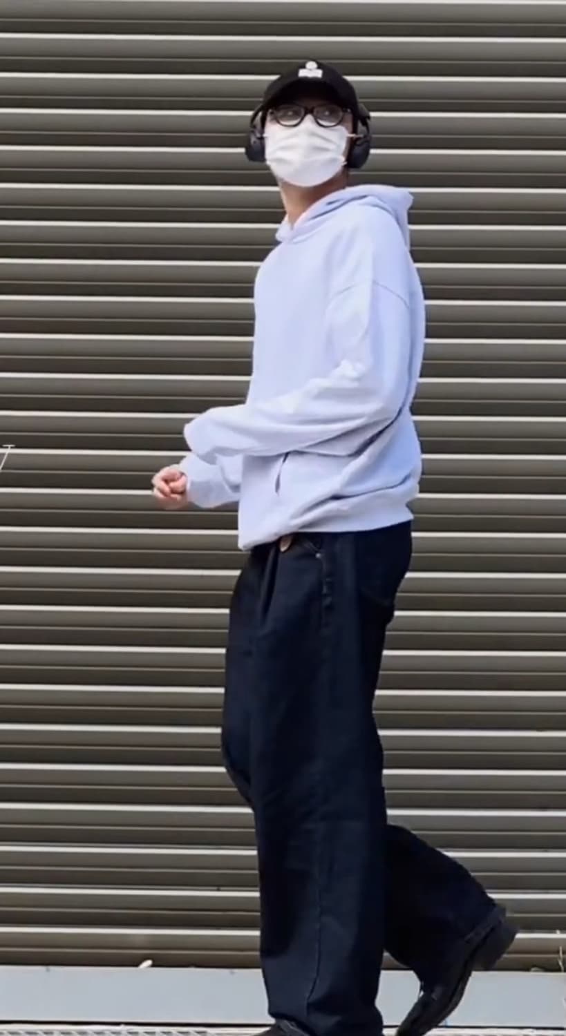 [ 새상품 택포 ] 인사일런스 스냅 후드티 M 멜란지 그레이 데릭 상품이미지4