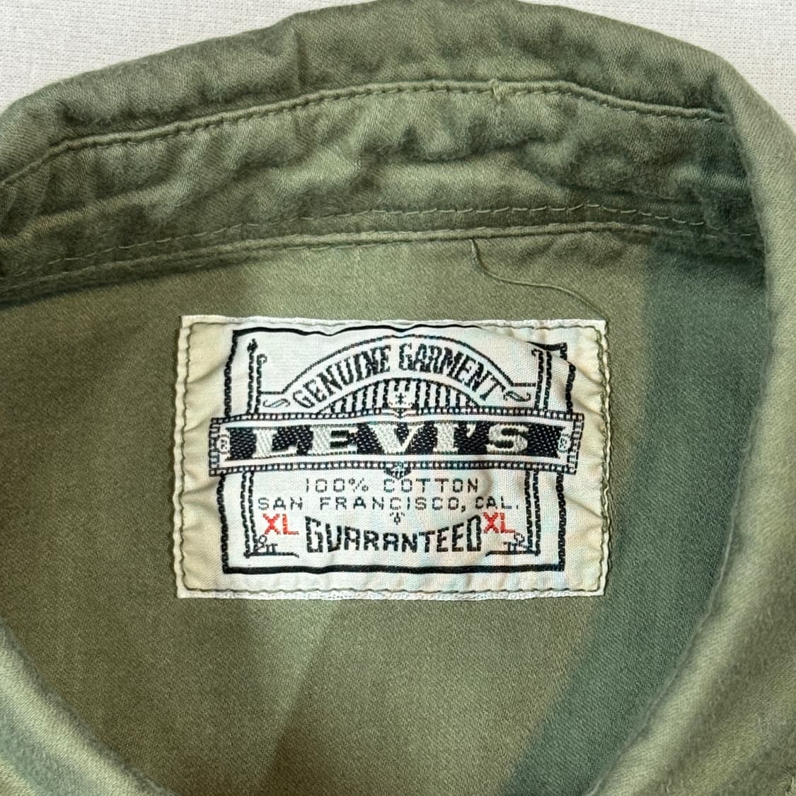 XL) 리바이스 올리브 카키 투포켓 코튼 셔츠 상품이미지6