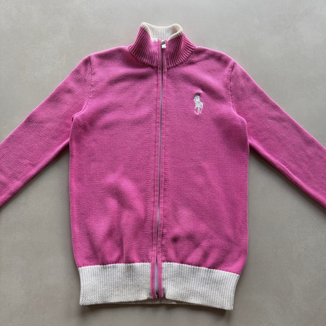 [S]폴로 랄프로렌 빅포니 핑크 니트 집업  상품이미지3