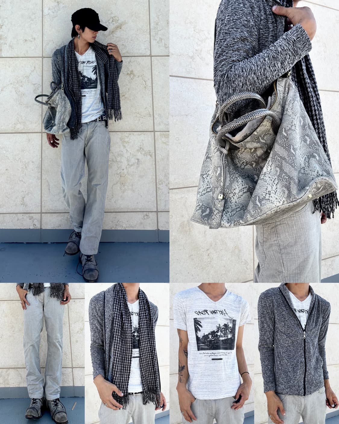 “Schlussel” Grey straight-Fit Pants 상품이미지1