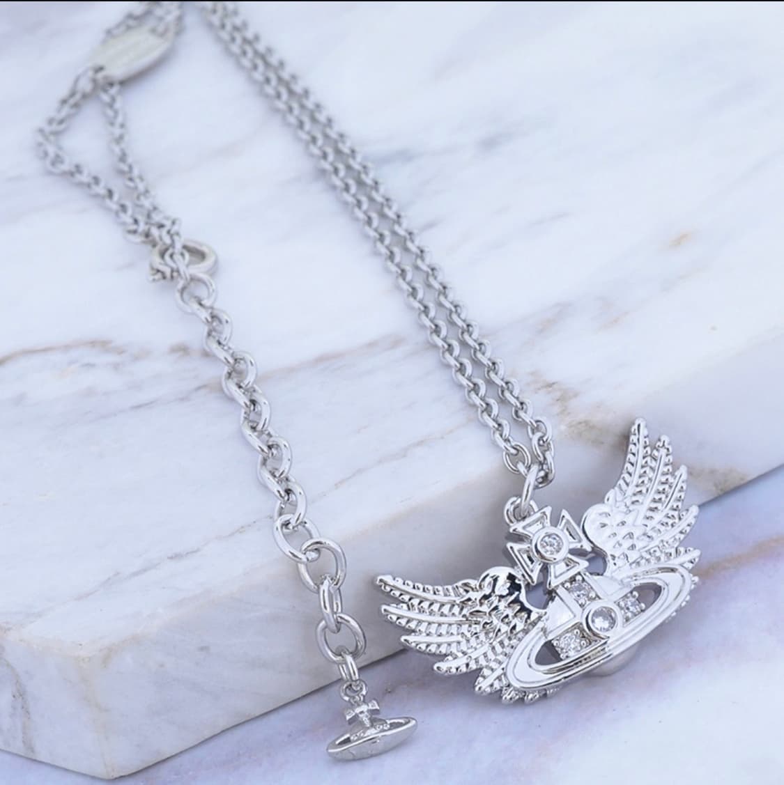 비비안웨스트우드 더블 엔젤 목걸이 상품이미지1