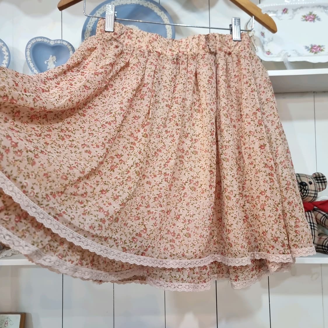 잔꽃무늬 쉬폰 스커트 상품이미지2