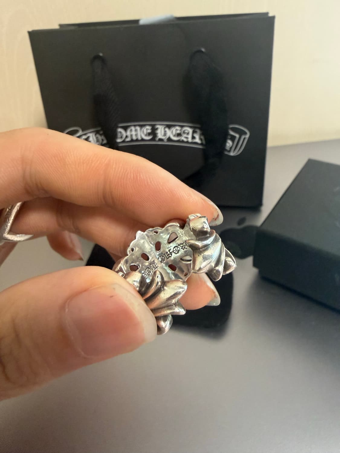 [us8.5] 크롬하츠 더블 플로랄링 상품이미지5