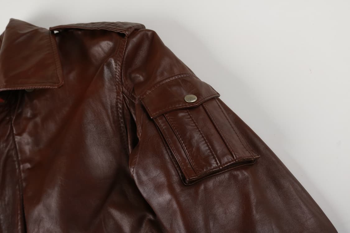 [L] 빈티지 소가죽 A-2 플라이트 자켓 상품이미지4