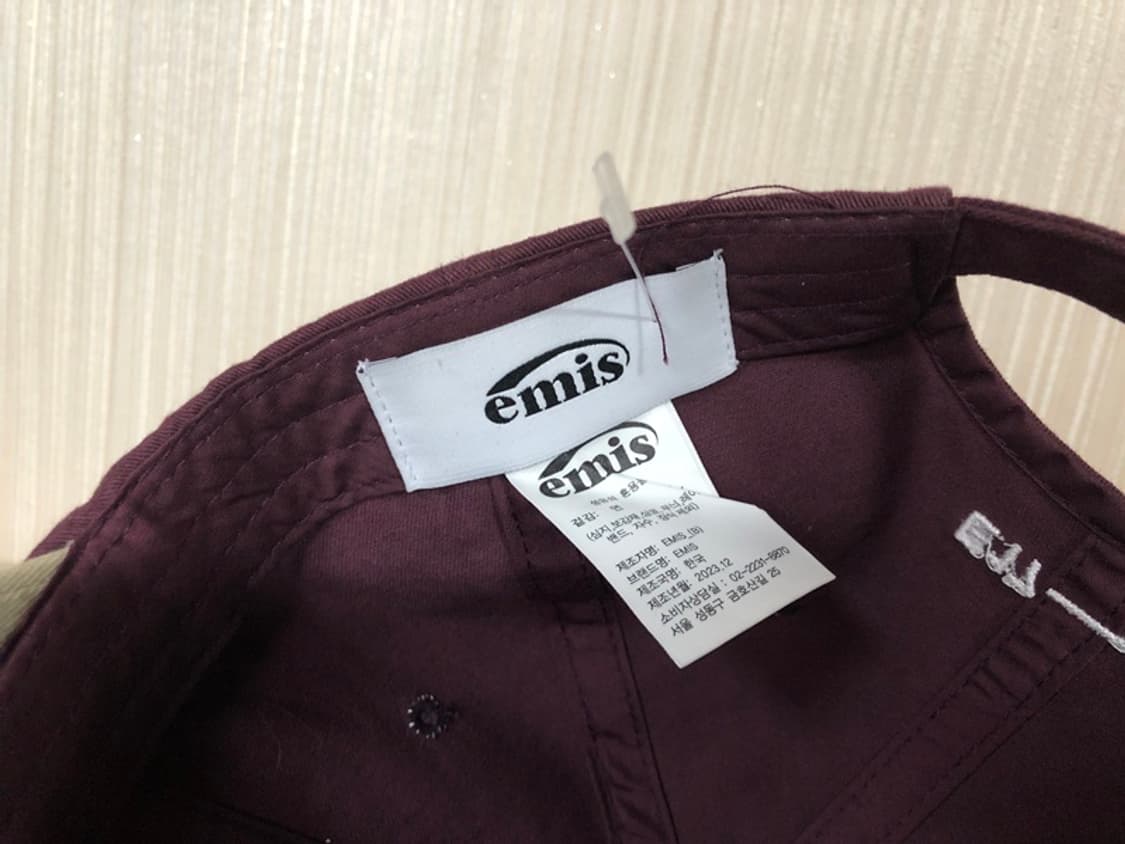 이미스(EMIS)뉴로고 믹스볼캡 베이지X버간디 상품이미지10