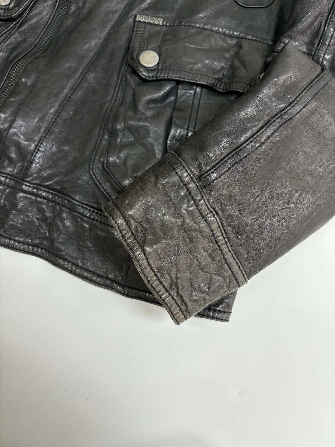 [M] 빈티지 게스 램스킨 유틸리티 자켓 상품이미지5